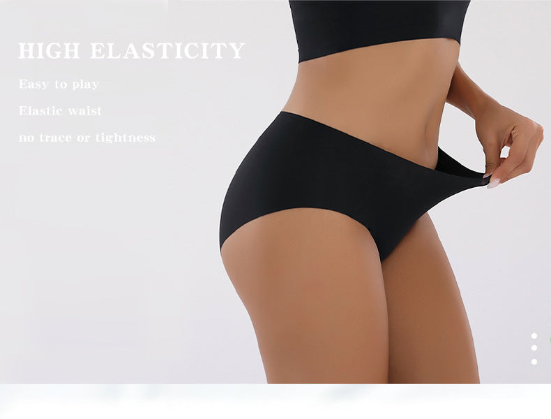 3-Pack Antibacterial Hip Lifting Solid Color High Waist Briefs