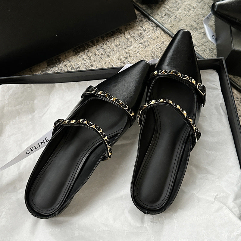 Spring New Rivet Flat Sandals