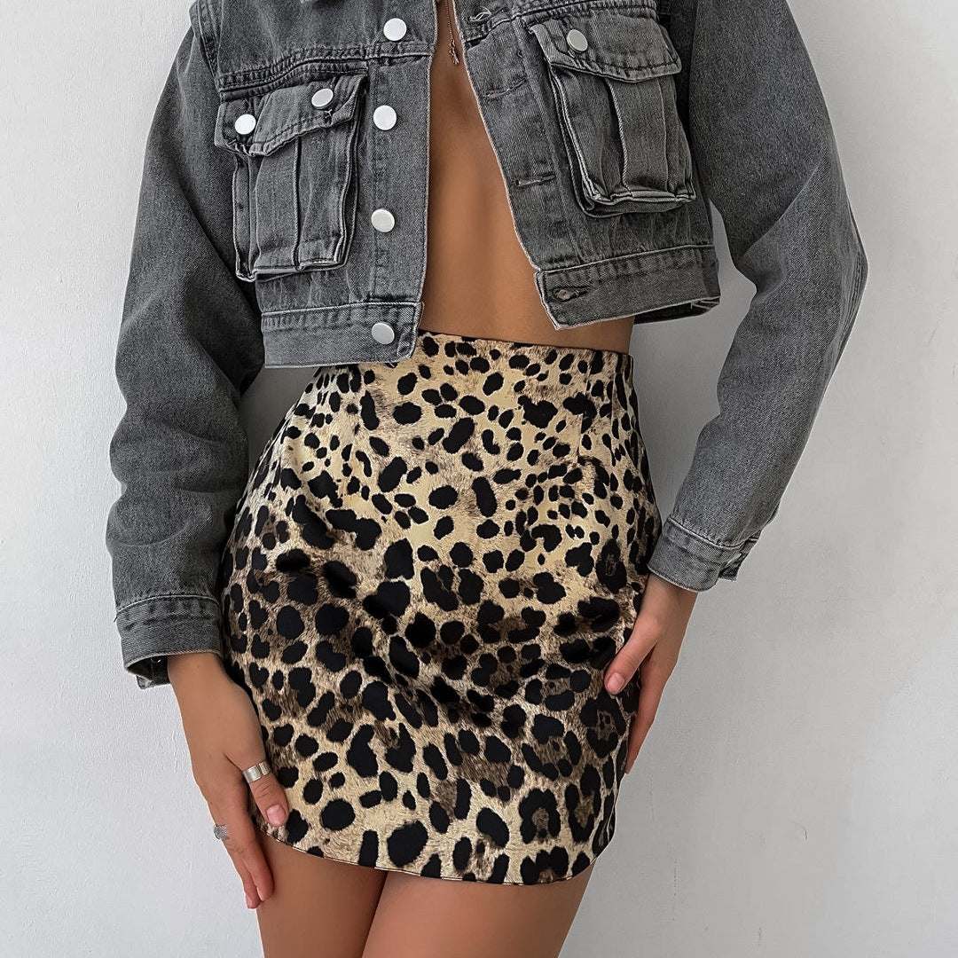 Women's Summer Sexy Leopard Print Bodycon Pencil Skirt