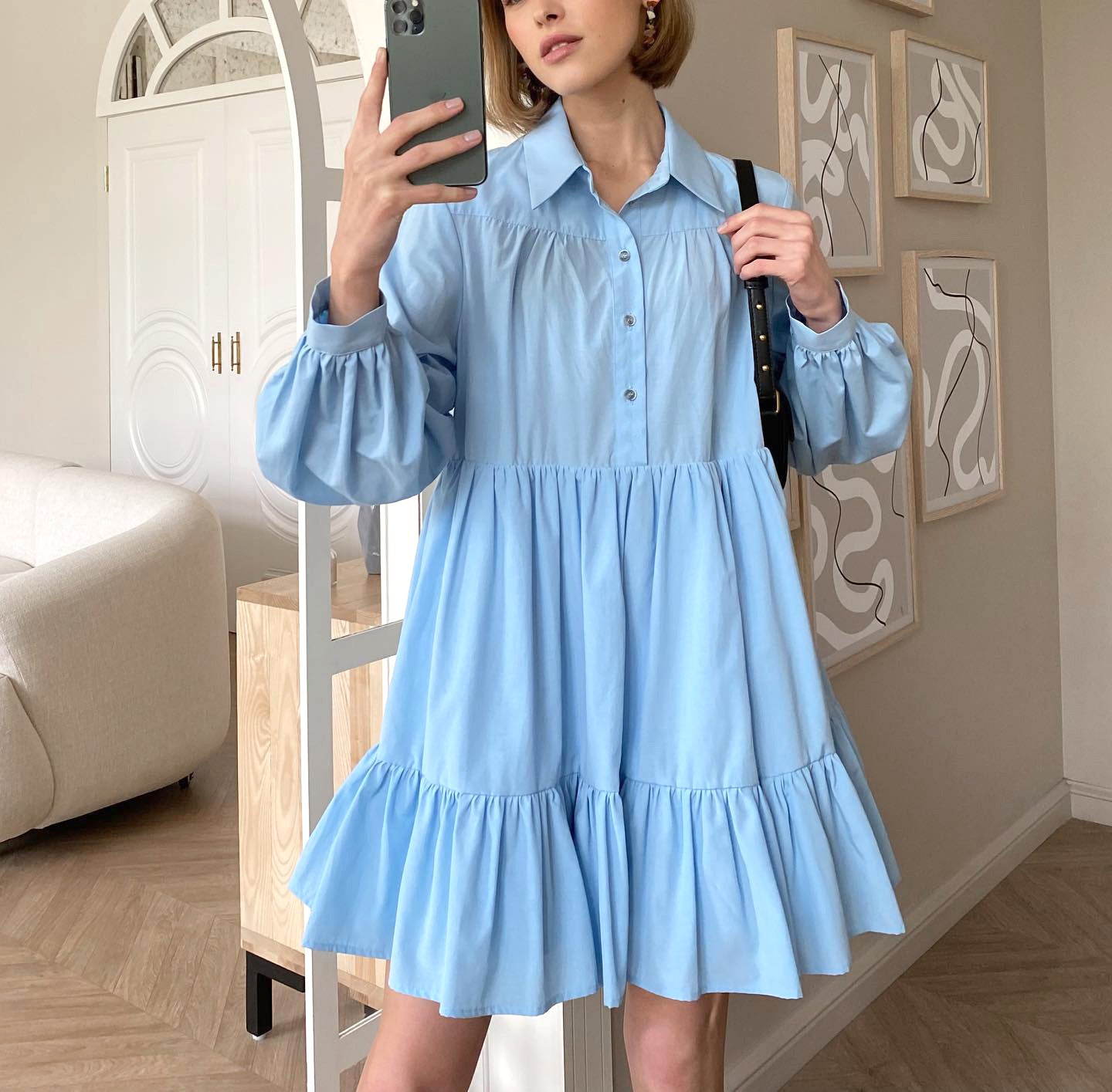 Simple and Elegant Cotton Shirt Dress for Work