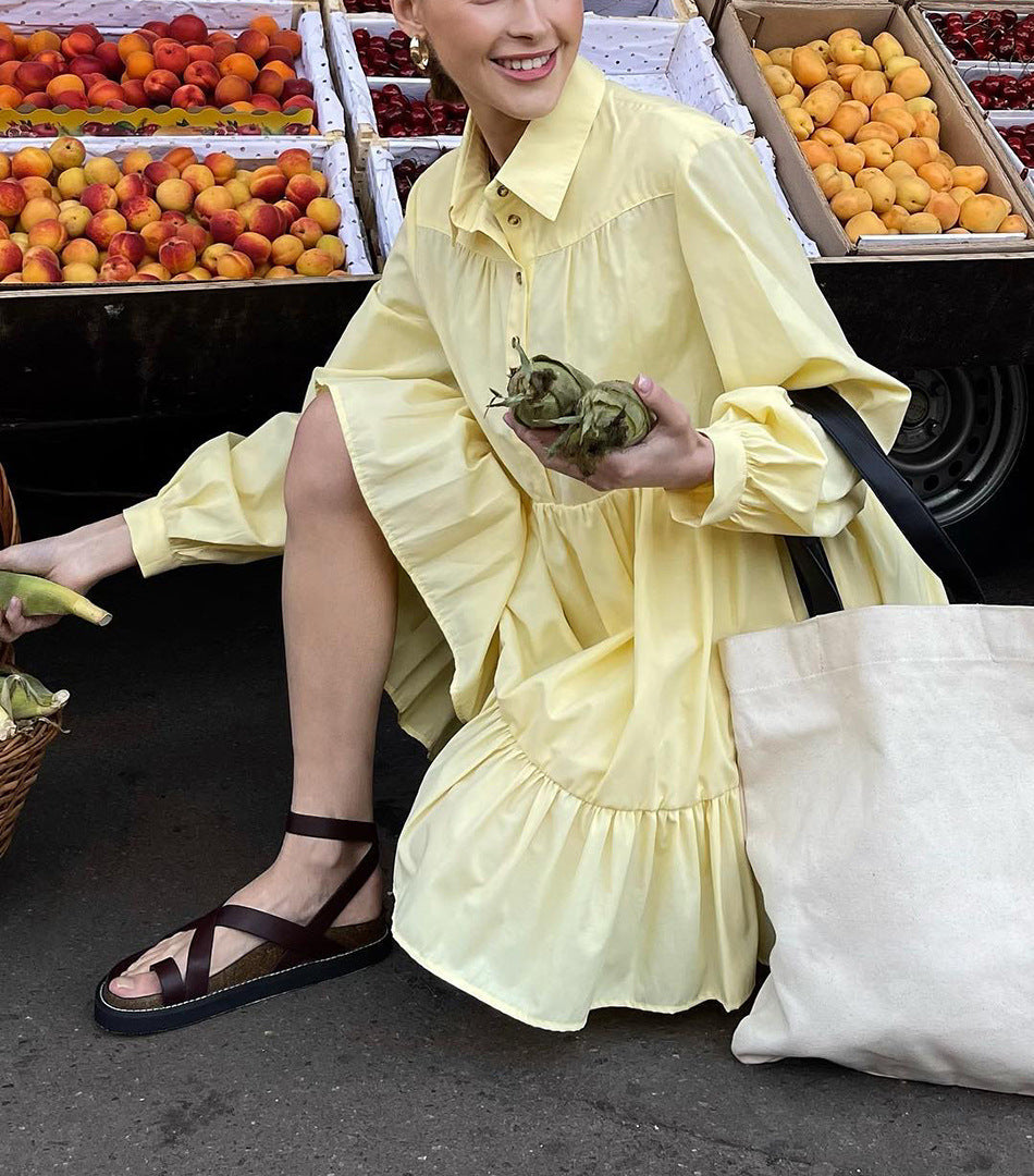 Simple and Elegant Cotton Shirt Dress for Work