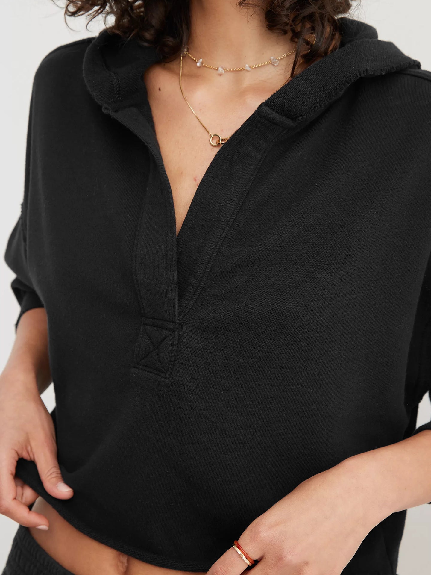 Women's Hooded Loose Pullover Sweatshirt