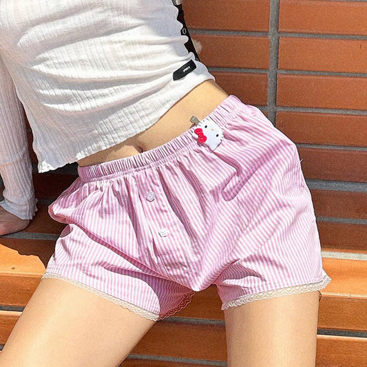 Spring/Summer Striped Lace Boxer Shorts