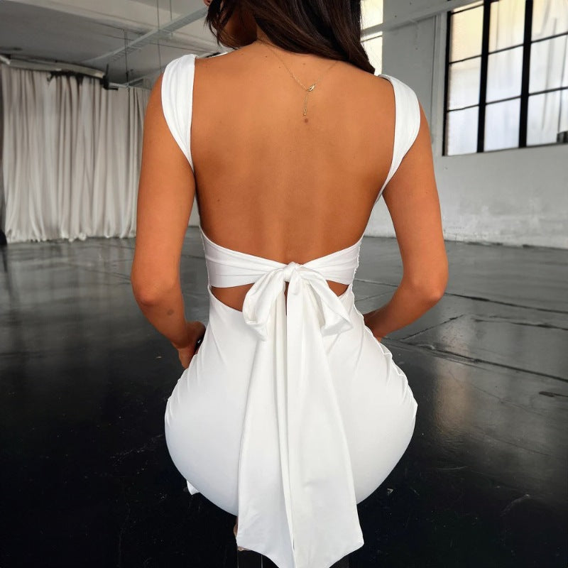 Women's Sexy Lace-Up Backless Dress