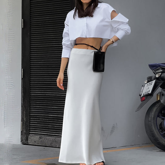 Elegant White Women's Skirt