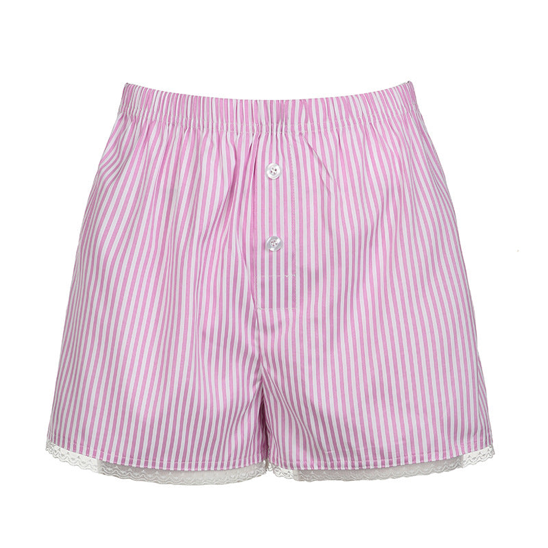 Spring/Summer Striped Lace Boxer Shorts