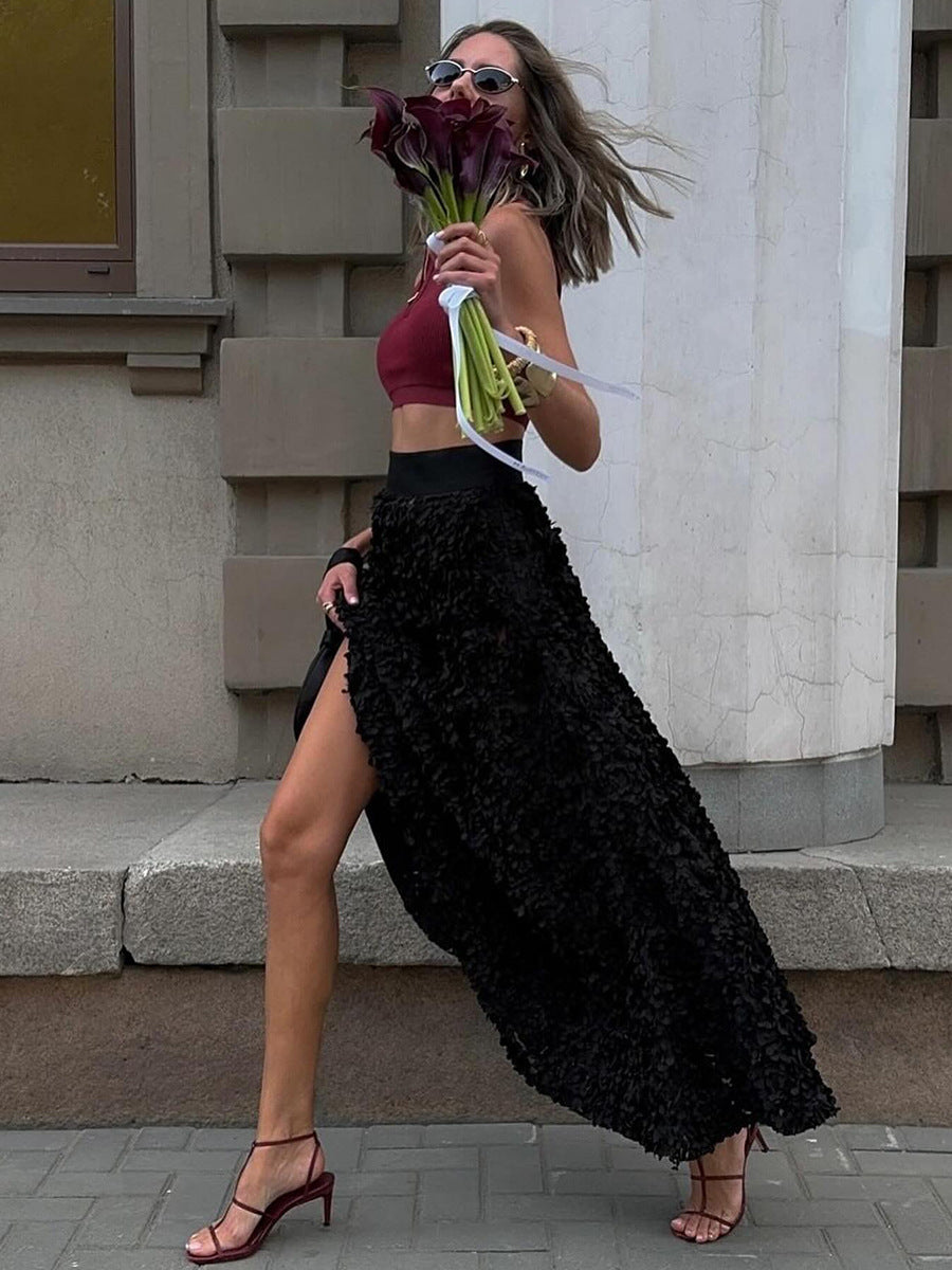 Women's petal-designed evening skirt