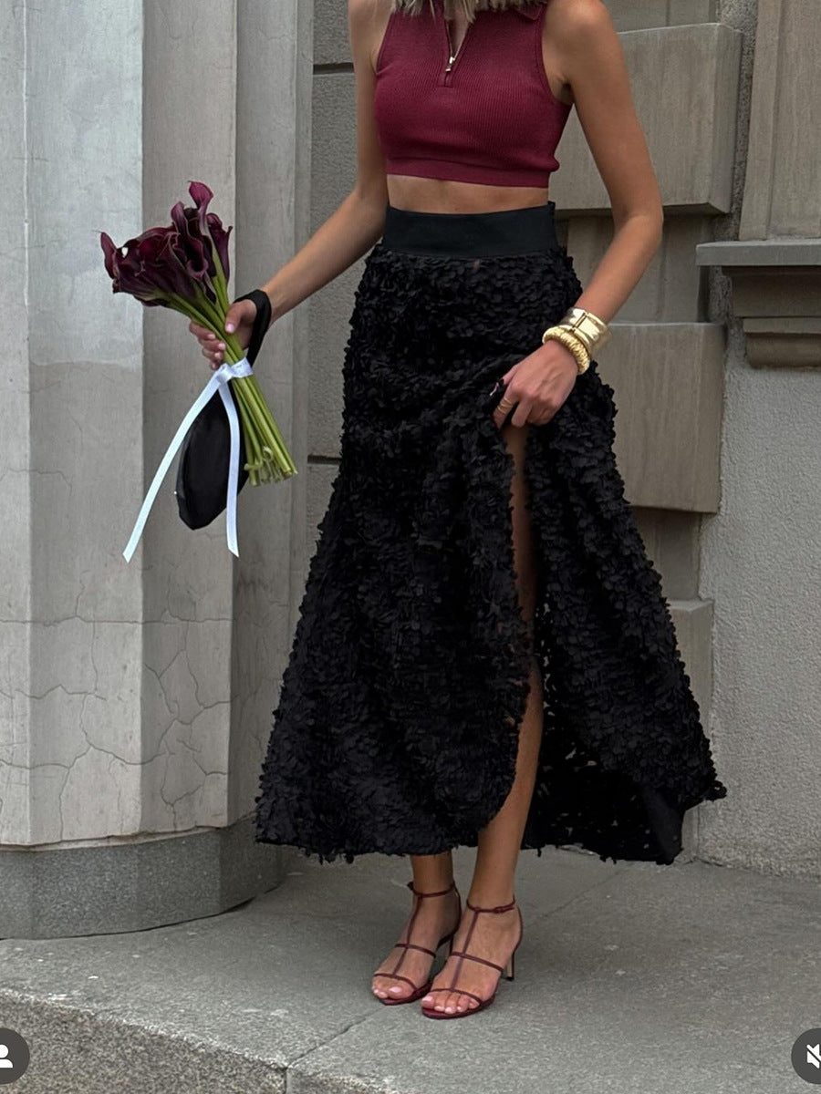 Women's petal-designed evening skirt