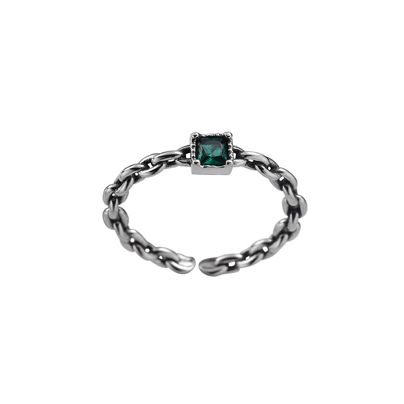 Emerald Zircon Ring