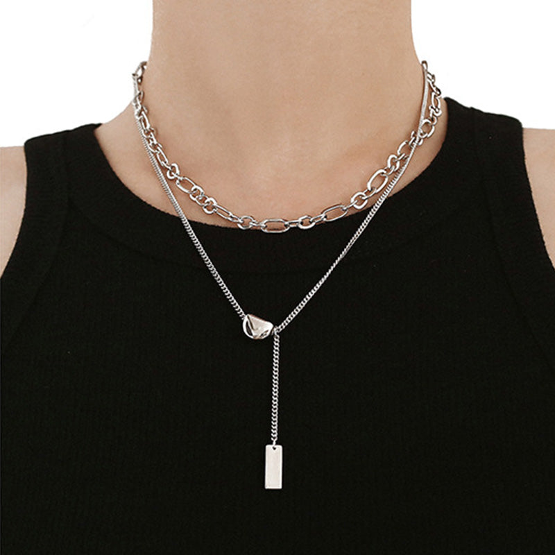 Hip Hop Double Necklace