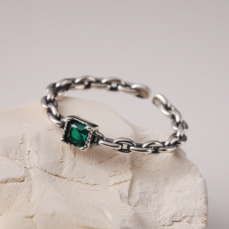 Emerald Zircon Ring