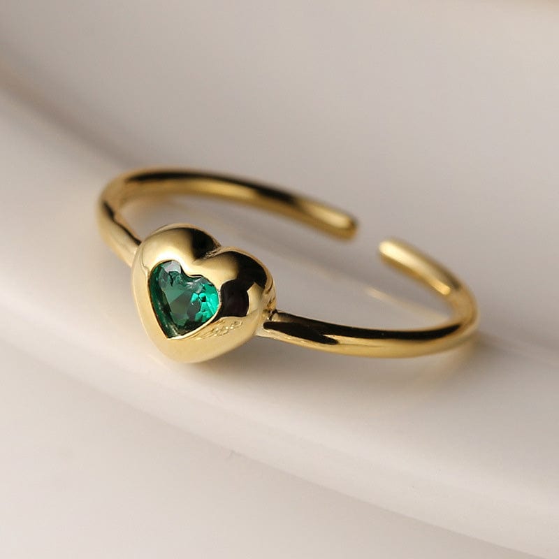 Sterling Silver Heart Open Ring