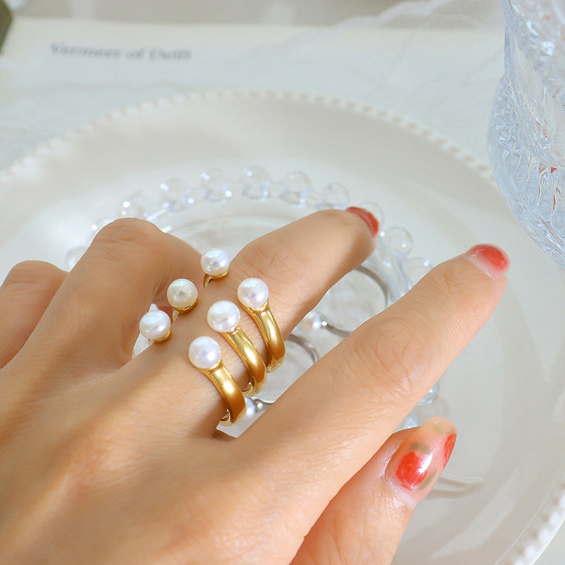 Pearl Open Ring