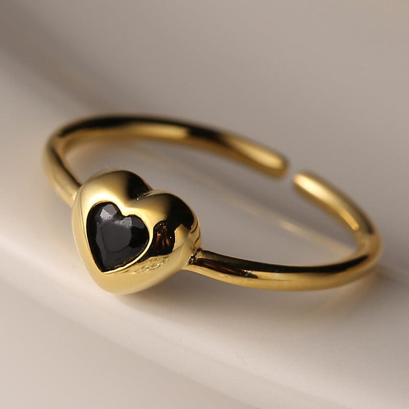 Sterling Silver Heart Open Ring