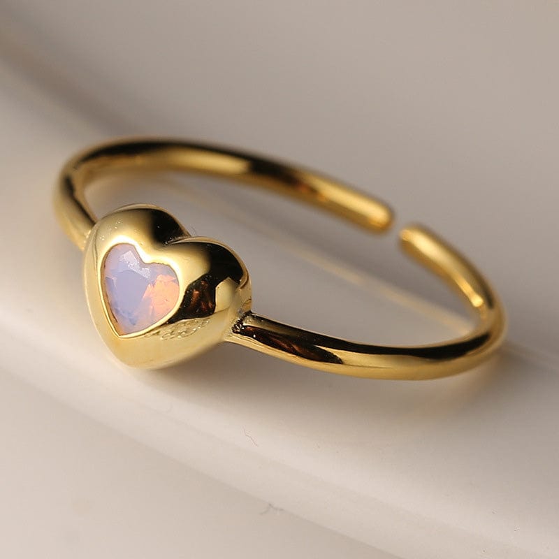 Sterling Silver Heart Open Ring