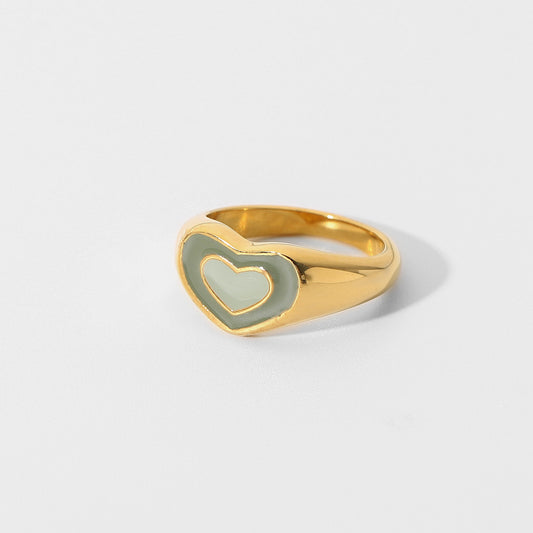 Green Cartoon Love Ring